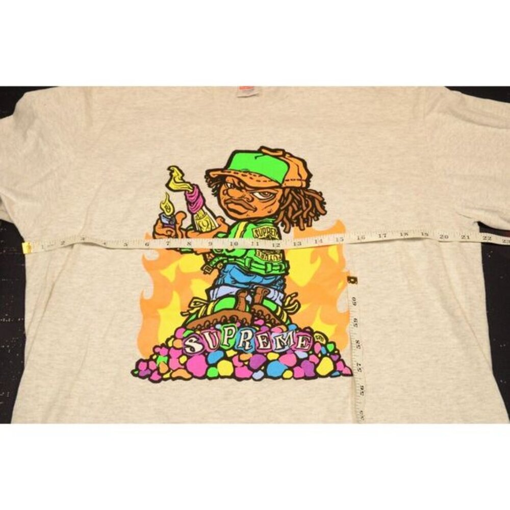 Supreme Molotov Kid Andy Howell Mens Shirt Heather Grey SS19 Medium Pre Owned - Picture 6 of 7